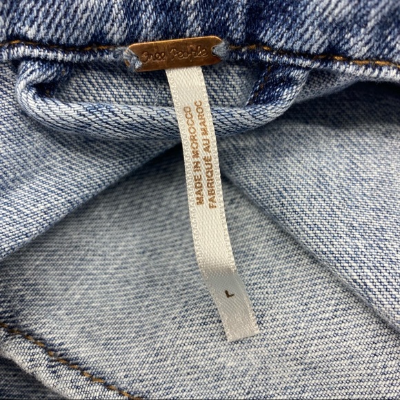 Free People | Rumors Denim Jacket in Light Indigo Blue | Large - Picture 14 of 16